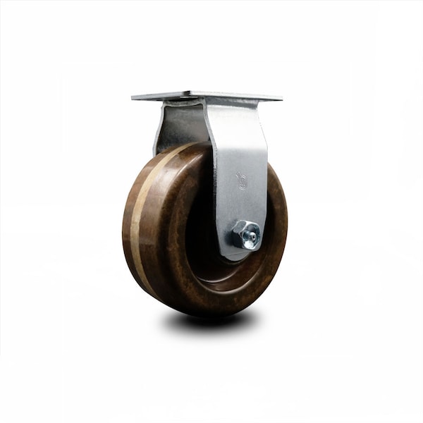4 Inch High Temp Phenolic Wheel Rigid Caster with Roller Bearing
